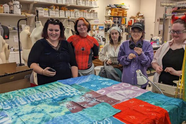Students Create Japanese Shibori Projects in Costuming Class